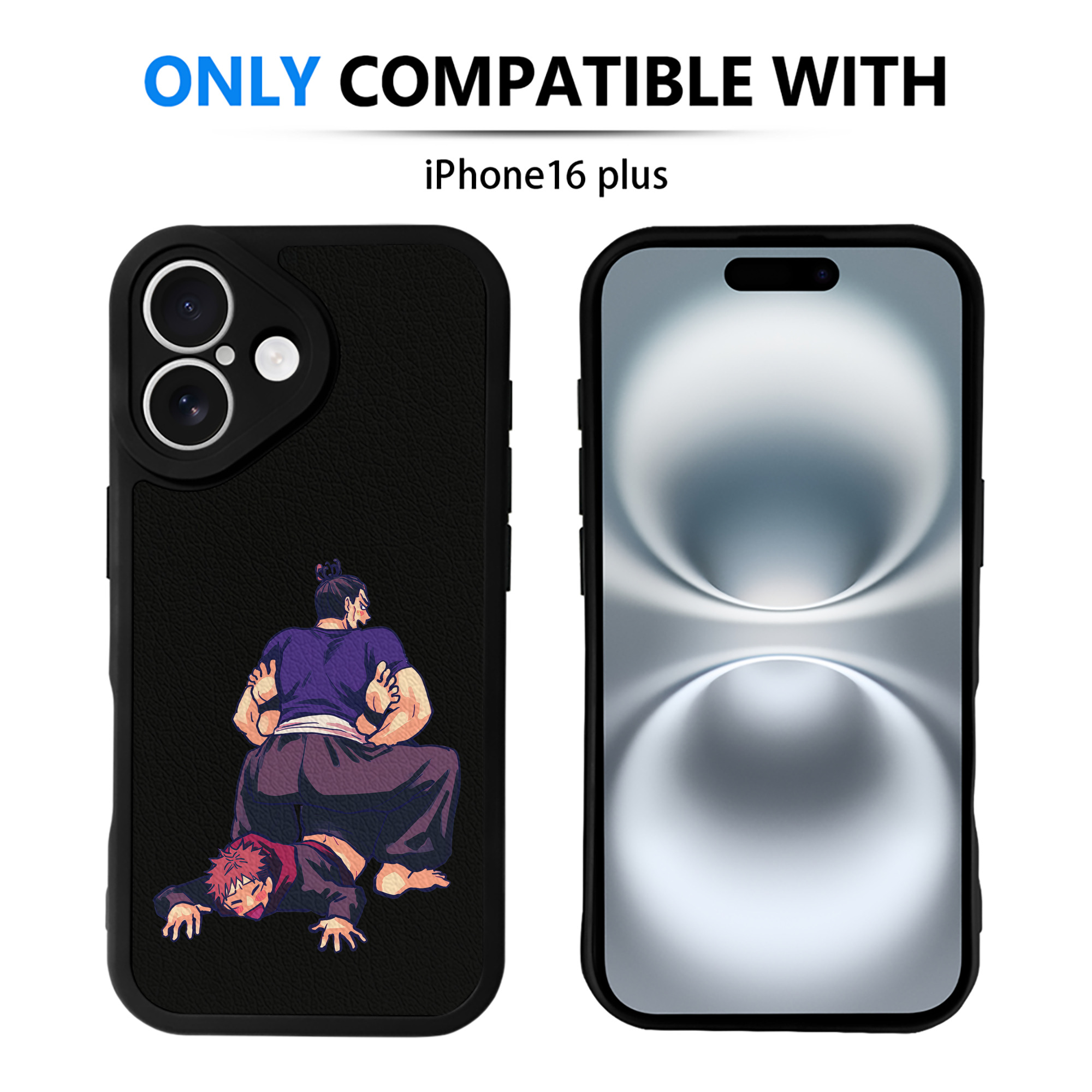 （画像用） 呪術廻戦 Jujutsu Kaisen 【iPhone 16シリーズ対応】シリコンスマホケース（レザー調） 材質：シリコン
